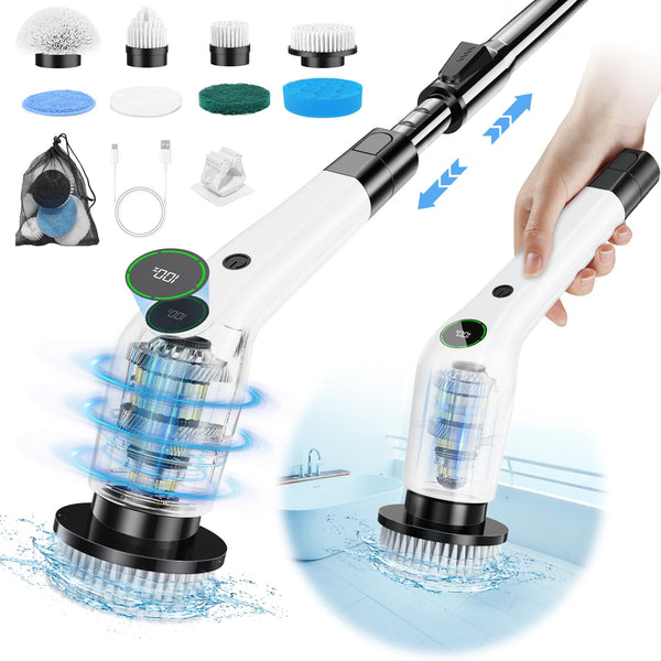 9-in-1 Adjustable Electric Scrubber Brush